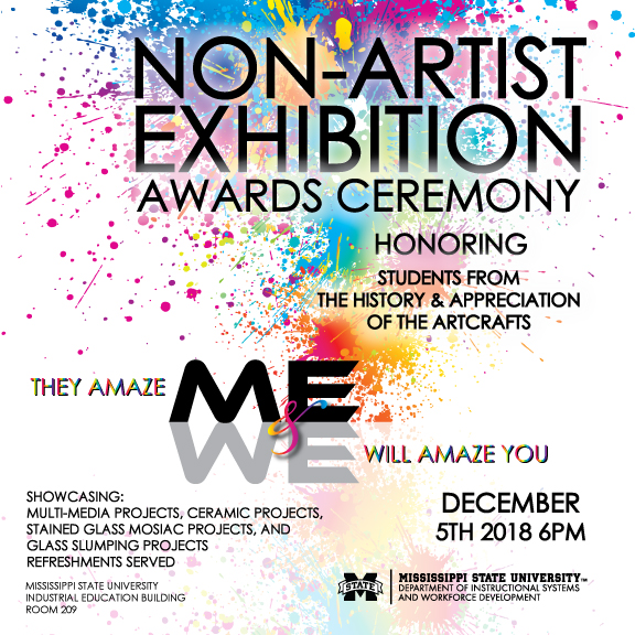 Mark Your Calendars for the NonArtist Exhibition & Awards Ceremony